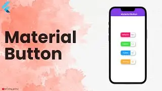 Material Button | Material Button with Text | Flutter Tutorial | Flutter Button | Coding Journey