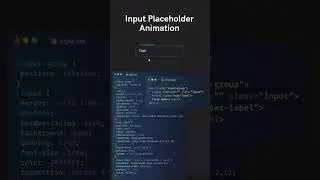 Input placeholder animation using pure CSS #htmlcss #csstips #coding #shorts #viral