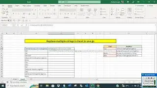 Replace multiple strings in Excel in one go