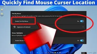 How to quickly find mouse pointer location on Windows 11