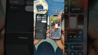 Android 14 vs iOS 18 notification panel vs control panel #iOS #iOS18 #Android #Android15 #Android14