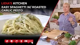 Easy Spaghetti with Roasted Garlic Pesto