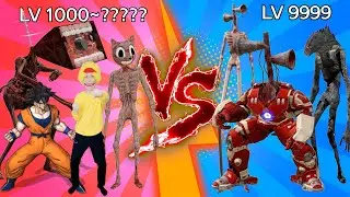 Team Siren Head vs Siren Head level up boss vs Human Hulk #7