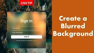 How to create blurred background in CSS | Glass Effect | Backdrop-filter | Grayscale Effect