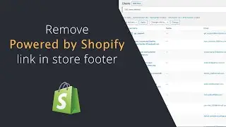 Remove Powered By Shopify Link in Footer of Shopify Store | Remove Shopify Copyright Link.