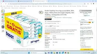 👶 ¡Oferta Amazon! 864 Toallitas Dodot Aqua Pure barato 25€ ¡49 DTO! Opinión | Descuento 👶