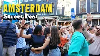 Amsterdam Street Festival Spuibuurt 2024 Walking Tour 4K