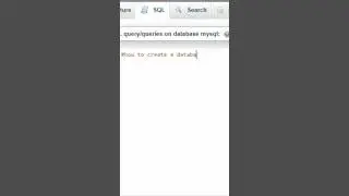 How to create Database in SQL video link in comments #sql #code #coding #how_to #tutorial #database