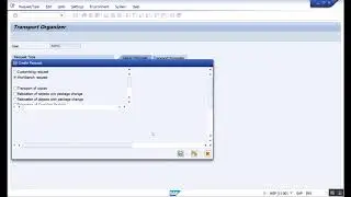 How to create transport request in SAP