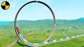 Trains vs Giant Loop 😱 Beamng.Drive