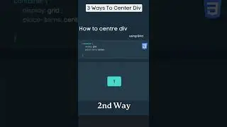 Top 3 Ways to Center a DIV with CSS #Shorts | center div |  project | How to center div