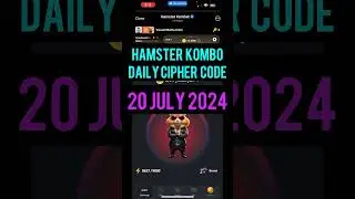 Hamster Kombat Daily Cipher Code: 20 July 2024  #dailycombohamsterkombat #hamsterkombatdailycipher