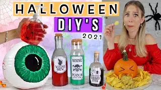 HALLOWEEN DIYS 👻Halloween Deko selber basteln + Snack 🎃Halloween 2021 deutsch - Cali Kessy