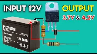 DIY - 12v DC to 3.7v and 4.2v Volt Converter Circuit Diagram With LM317 IC || How to convert Volt