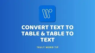 Convert Text to Table & Table to Text Tutorial...#word #microsoftword #tutorial #fyp