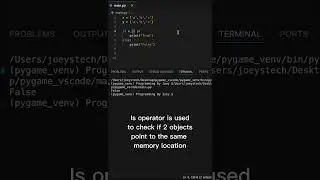 Do you know this about is operator in python? Python Interview question #shorts #python