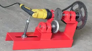 How To Make A Simple Sheet Metal Cutting Machine Using Drill Machine | DIY