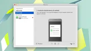 MacDroid: MTP connection mode