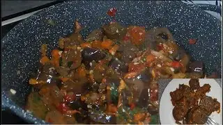 Вкуснейшие тушеные баклажаны.  Готовим дома, вкусно, быстро, сытно.