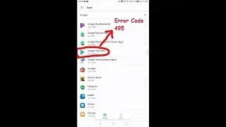 How to Fix Play Store Error Code 495 easily!!!