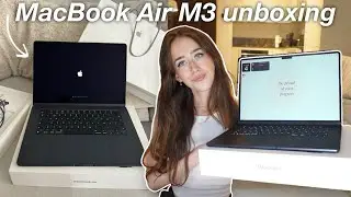 MacBook Air M3 Unboxing (15 inch) | setup, widgets, aesthetic customization