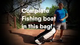 portable fishing boat with electric motor in this bag!