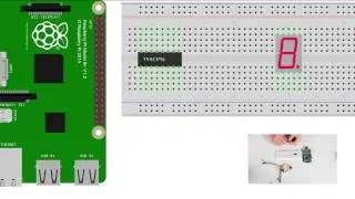 Sunfounder Kit Turorial for Raspberry Pi - Driving 7-Segment Display with 74HC595