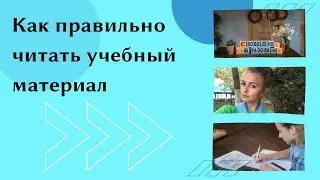 Как правильно читать учебный материал