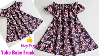 Yoke Baby frock cutting and stitching | Baby Frock cutting and stitching