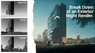 Breaking down an exterior dusk render Lumion 11 and Photoshop