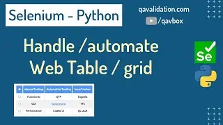 Automate / handle web table using selenium python