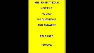 HESI RN EXIT EXAM NEW FILE V2 2022