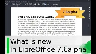What is new in LibreOffice 7.6alpha
