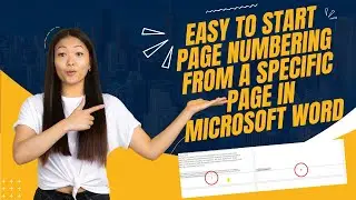 Easy to Start Page Numbering From A Specific Page In Microsoft Word