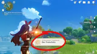 Genshin Impact│Extremely Far Away Aimed Shot Achievement with Amber