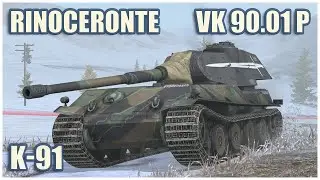 VK 90.01 (P), Rinoceronte & K-91 • WoT Blitz Gameplay