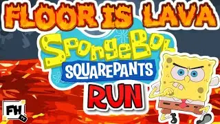 SpongeBob Floor Is Lava 🔥 Run - Summer Brain Break | Fitness Activity 👉 @FitnessHustleTV