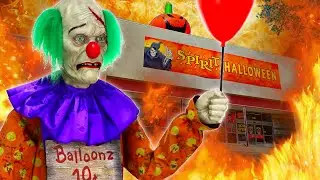 SPIRIT HALLOWEEN in REDDING CALIFORNIA 2023 WITH HECKLES THE CLOWN