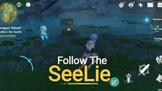 Follow the seelie Quest area reached | Seagaze sunset genshin impact