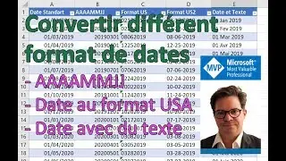 Convertir les dates facilement dans Excel