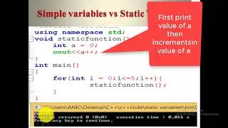 P:2| static variables and functions in c++with easy examples |static variables and functions in OOP