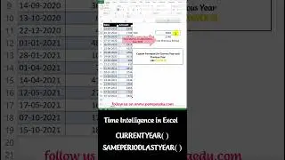 Time  Intelligence in EXCEL . Custome Formulae using LAMBDA #lambda #exceltips