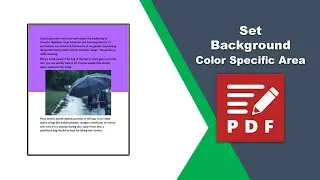 How to set a background color for specific area in a pdf file in PDF-XChange Editor