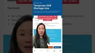 Work experience requirements for the Temporary Skills Shortage 482 visa Part 1!