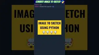 🤩Convert Image to Sketch Using Python! #shorts #pythonshorts #python #viratkohli