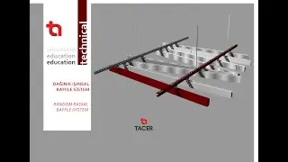 Dağınık Işınsal Asma Tavan Sistem -Troyaline / Metal / TACER