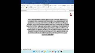 How To Use Justify Option In Ms Word | 