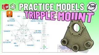 SOLIDWORKS Practice - Onshape Practice - Fusion 360 Practice Exercises - TooTallToby-11-12