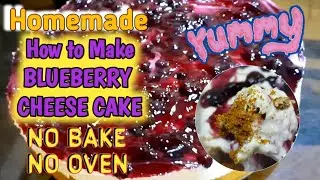 How to Make No Baked Blueberry Cheesecake || No Oven || Homemade