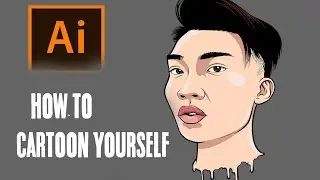 How To Cartoon Yourself !- Step By Step /RiceGum Tutorial ( ADOBE ILLUSTRATOR )